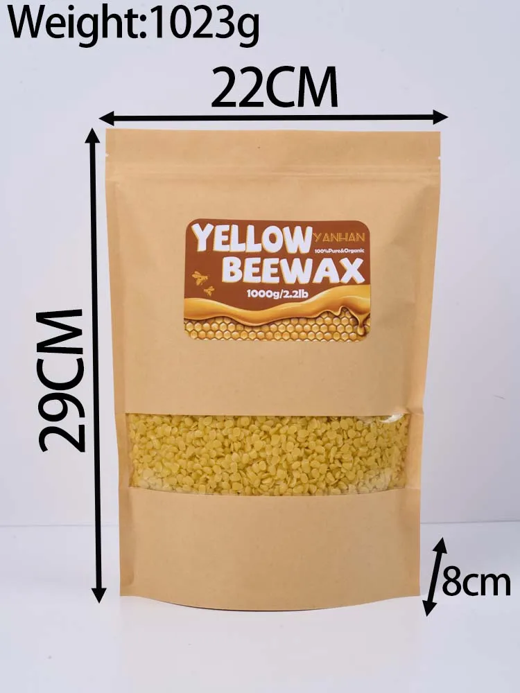 1000g Pure Natural Granular Beeswax for DIY Candle Crafting and Handmade Gifts