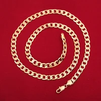 Nouveau Original 925 argent Sterling 18K or exquis 8MM géométrie bracelets collier pour femmes hommes créateur de mode ensemble de bijoux 5
