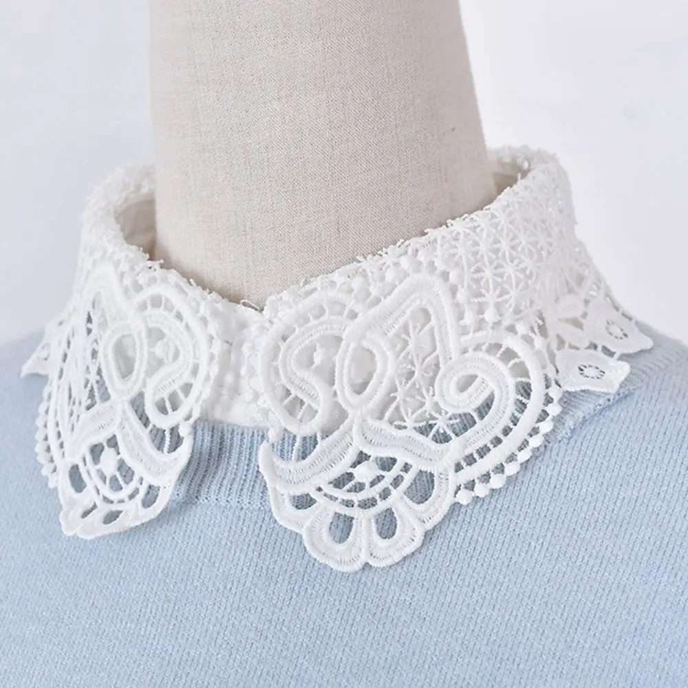 Fashion Lace Fake Collar Women Girls Detachable False Collar DIY Adjust Clothes Lapel Half Shirt Shawl Wrap Decoration