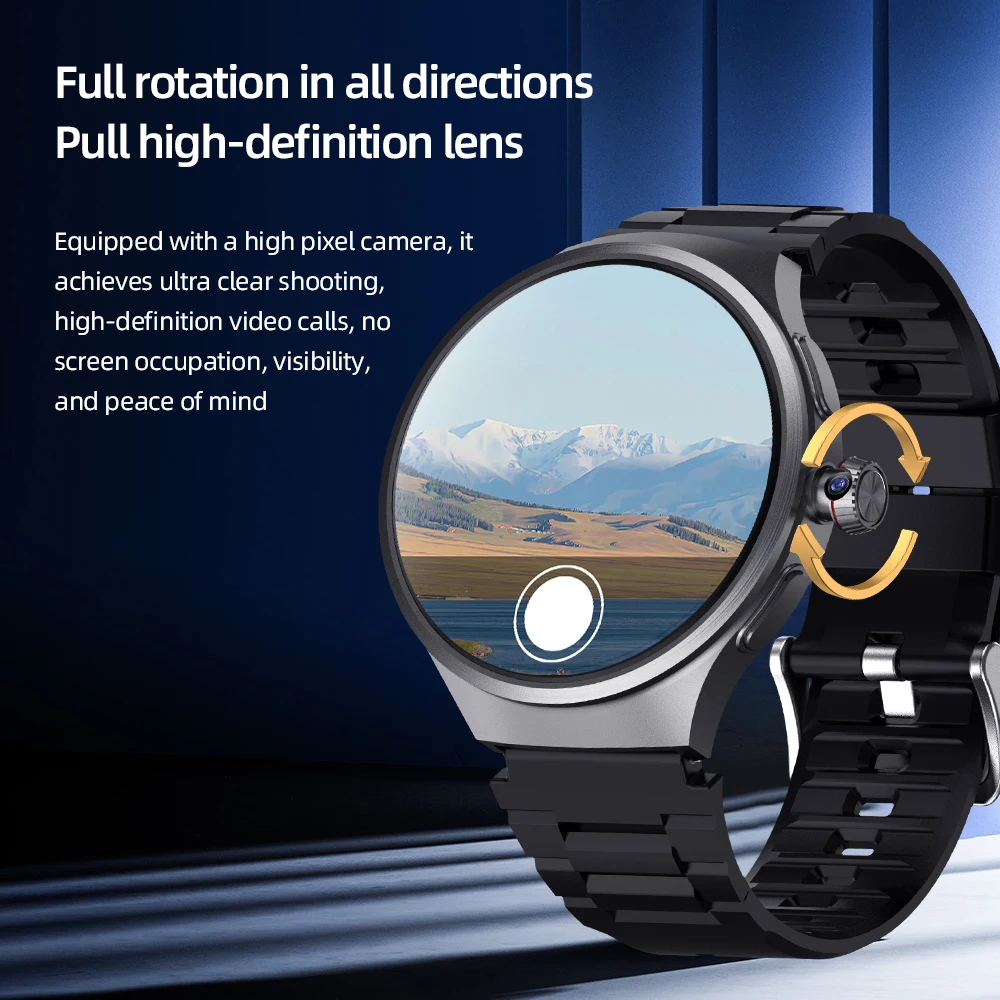 Smart Watch 5G Android Smartwatch With 1.75'' Amoled Larger Screen 1500Mah Battery 800W Rotary HD Camera GPS WIFI app Download 4
