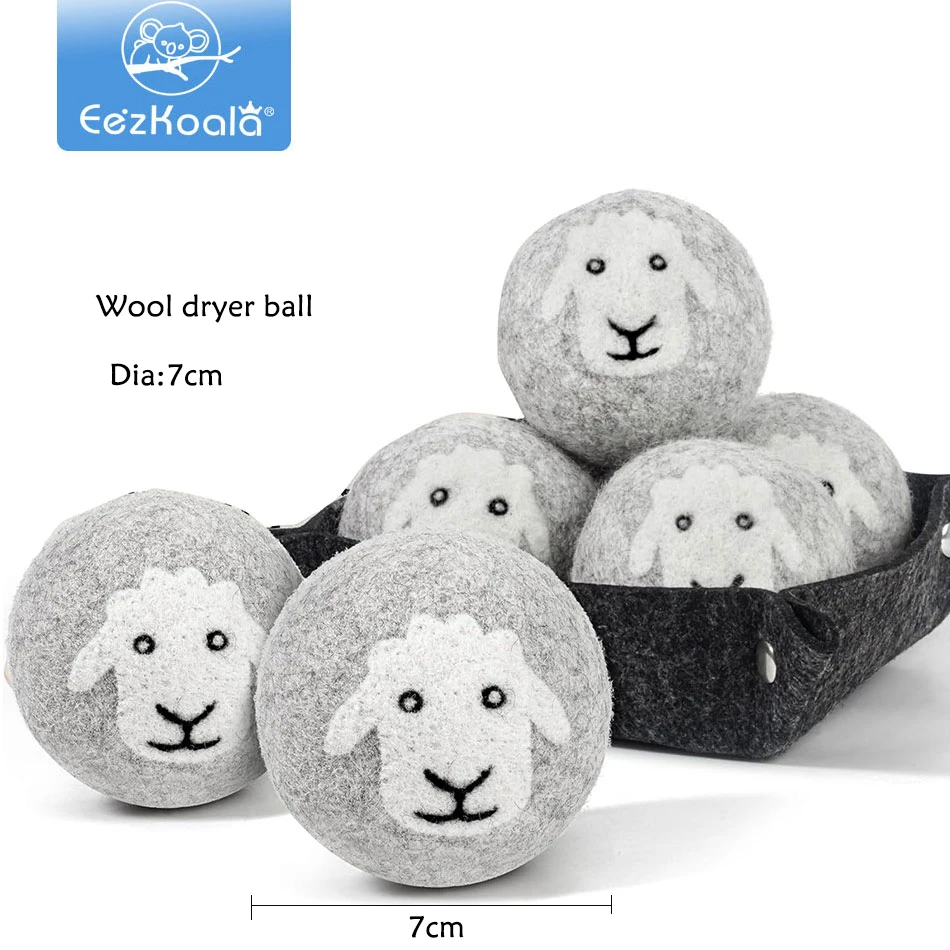 7cm Sheep Fleece Dry Kit Ball Reusable Wool Dryer Balls Softener Laundry Washing Machine Accessories laundry ball