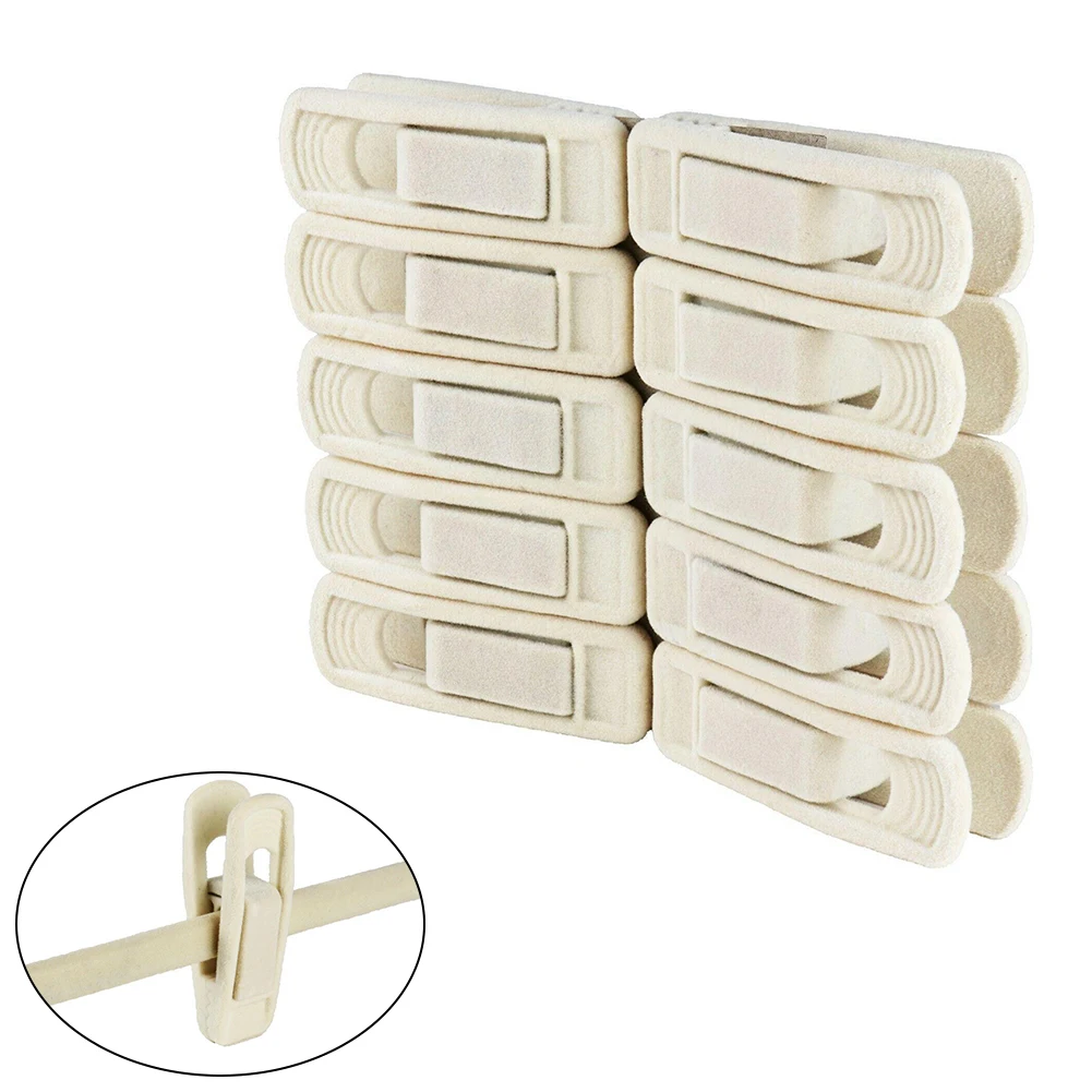 

10pcs Hanger Clips Dry Quilt For Velvet Household Non-slip Organizer Single Skirts Trousers Windproof Clothes Pegs