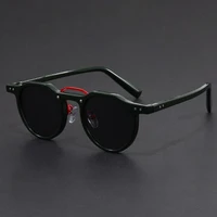 Lunettes de soleil ovales à monture métallique rétro pour femmes et hommes, rondes Punk tendance, marque de luxe de styliste, nuances de conduite 3
