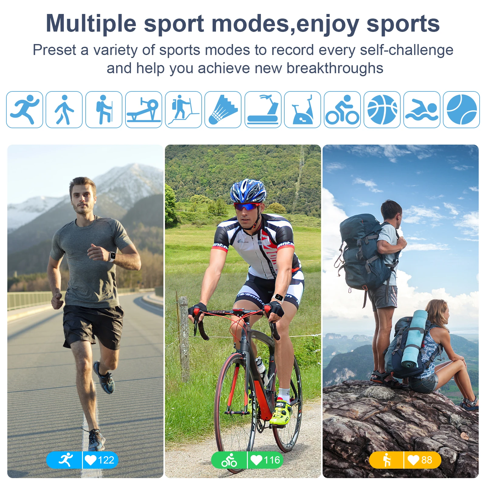 Smartwatch- multiple sports modes- Smart cell direct