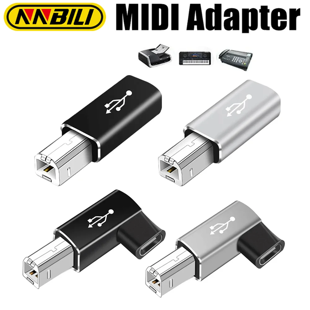 USB B Male to USB-C Female Adapter for Data Transfer and Connectivity