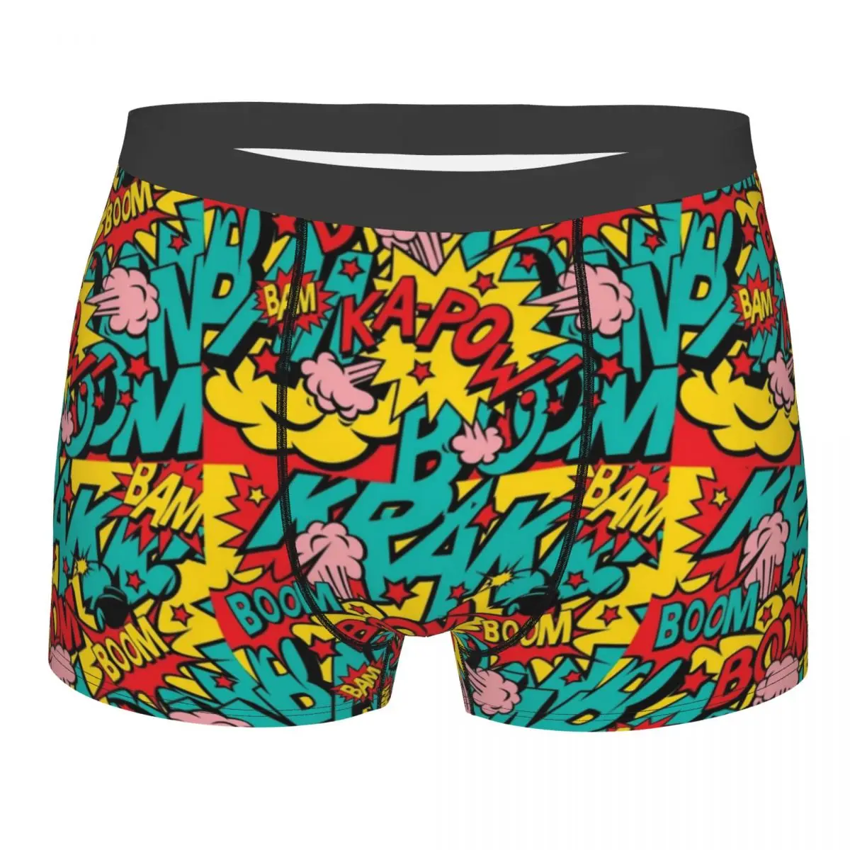 

Super Hero Comic Pattern Men's Underwear Boxer Briefs Shorts Panties Funny Soft Underpants for Homme Plus Size