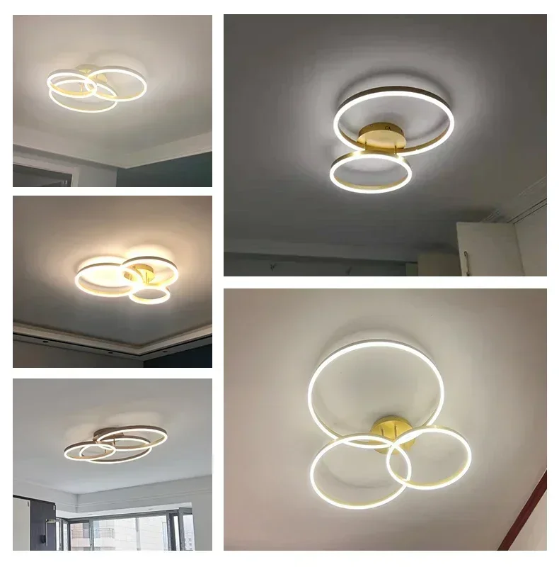 Nordic Creative Round Ceiling Pendant Chandeliers Bedroom Living Room Lamps Coffee Lustre Home Appliance Decoration Lights
