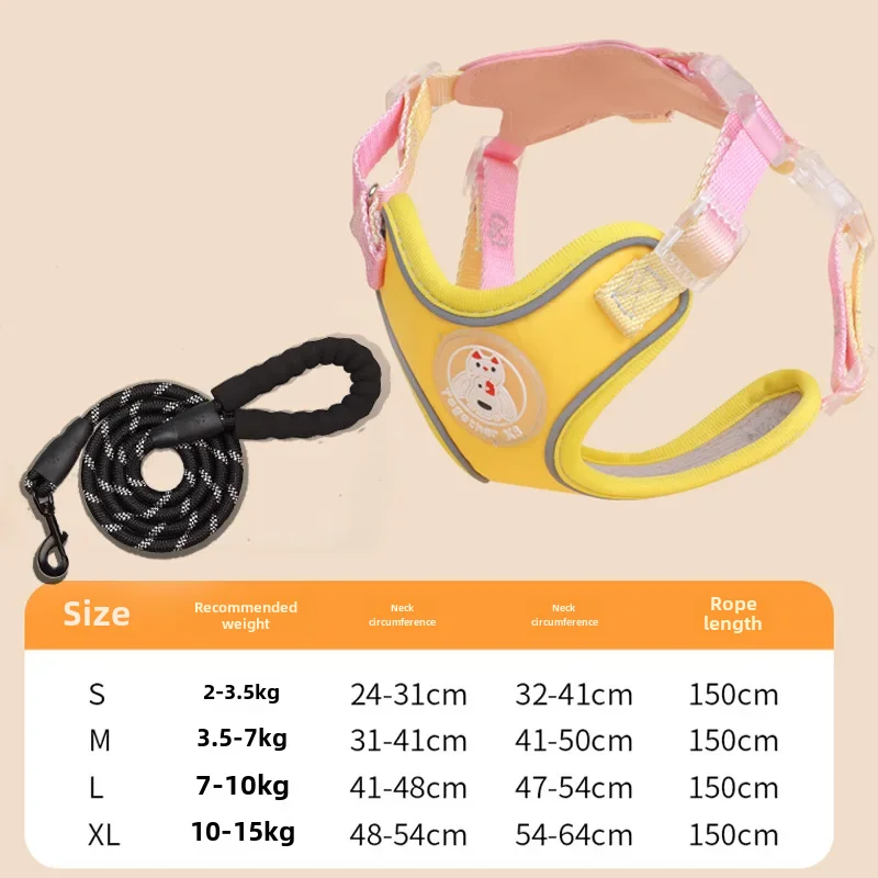 thumbnail image 1 of Correa para el pecho para perros, correa de entrenamiento para perros, cuerda para caminar de tamaño mediano y pequeño, collar de oso Shiba Inu, arnés, otro material, 1 of 5
