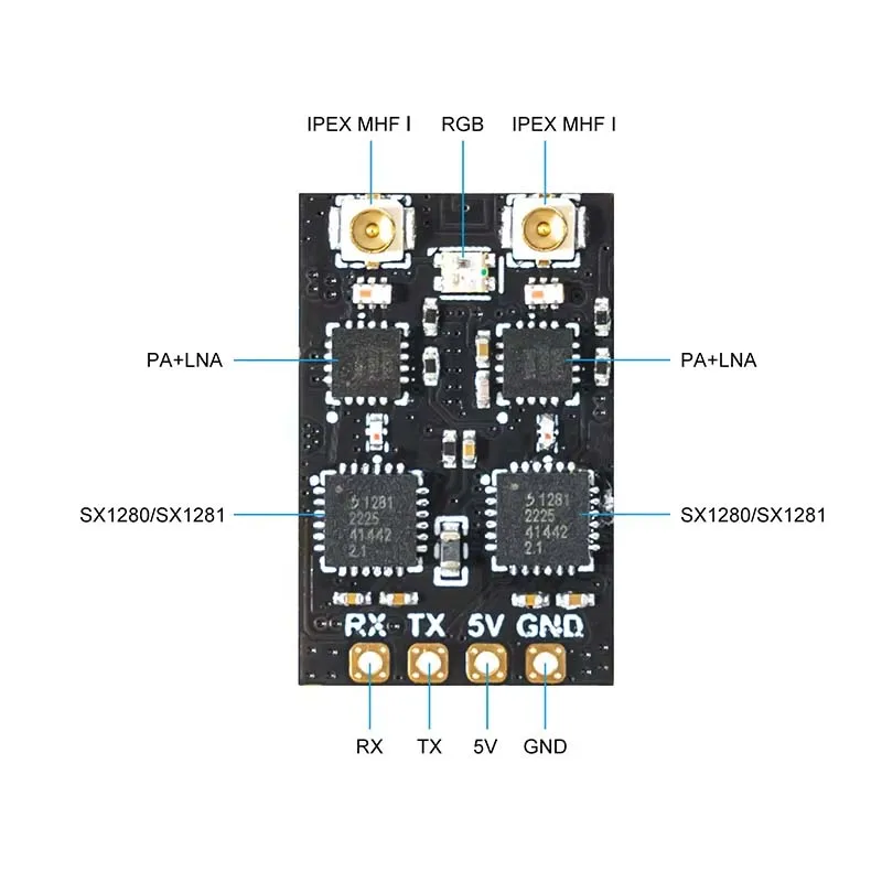 BETAFPV Smile D ELRS Récepteur Diversité 915MHz/2.4G pour Drone FPV