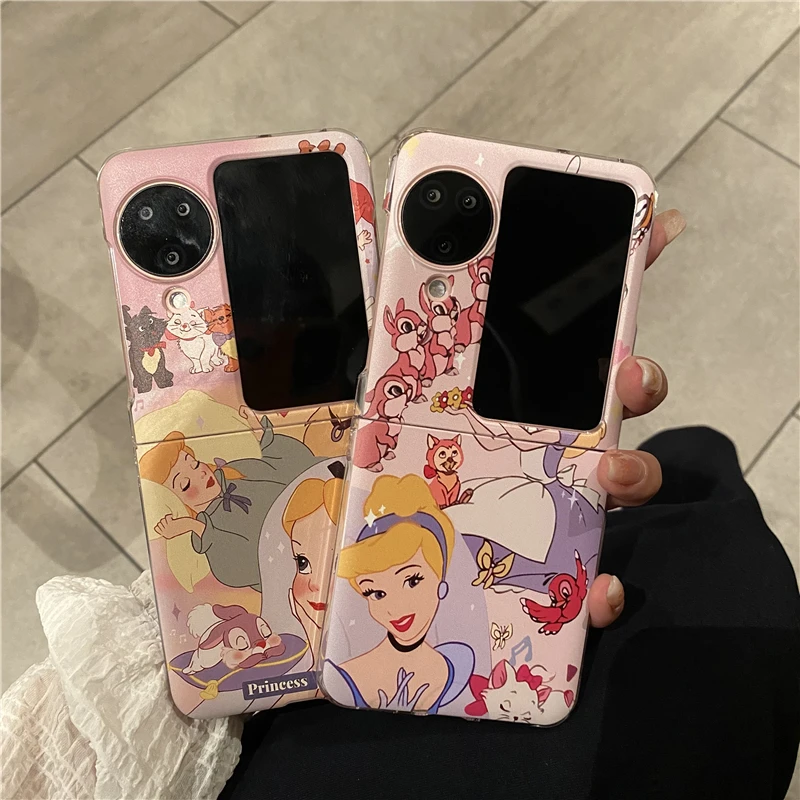 

Toy Anime Disney Cinderella Aurora Princess FOR OPPO N2 N3 Flip Find N VIVO X Flip FOLD Cover Phone Case