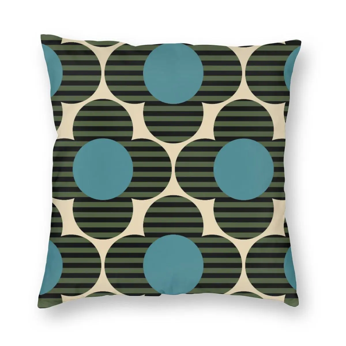 

Retro Blue Flowers Orla Kiely Pillowcase Soft Polyester Cushion Cover Decorative Throw Pillow Case Cover Car Square 45X45cm