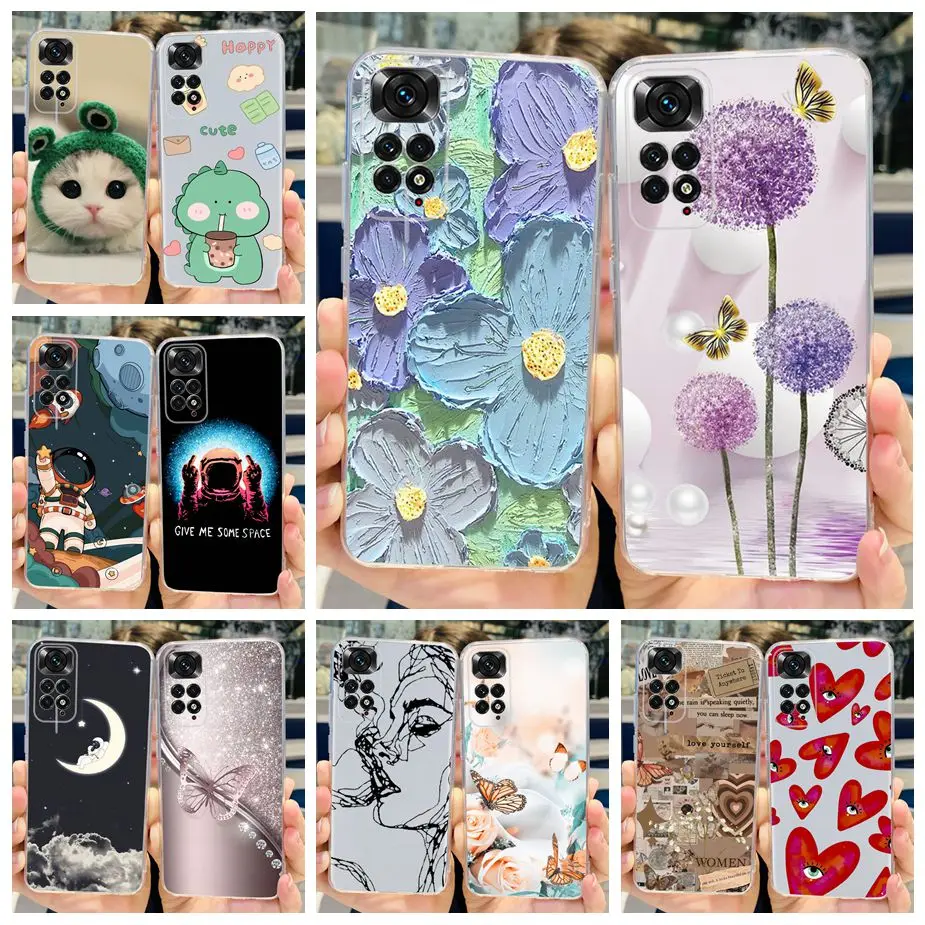 Per Xiaomi Redmi Note 11 Custodia 4G Redmi Note 11S Elegante Cover Verniciata Custodia Morbida In Silicone Per Redmi Note 11 Pro Plus Paraurti