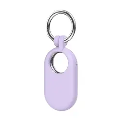 Silicone Protective Case with Key Ring for Smart Tags - Ideal for Keys, Wallets, Luggage, and Pets (PURPLE)
