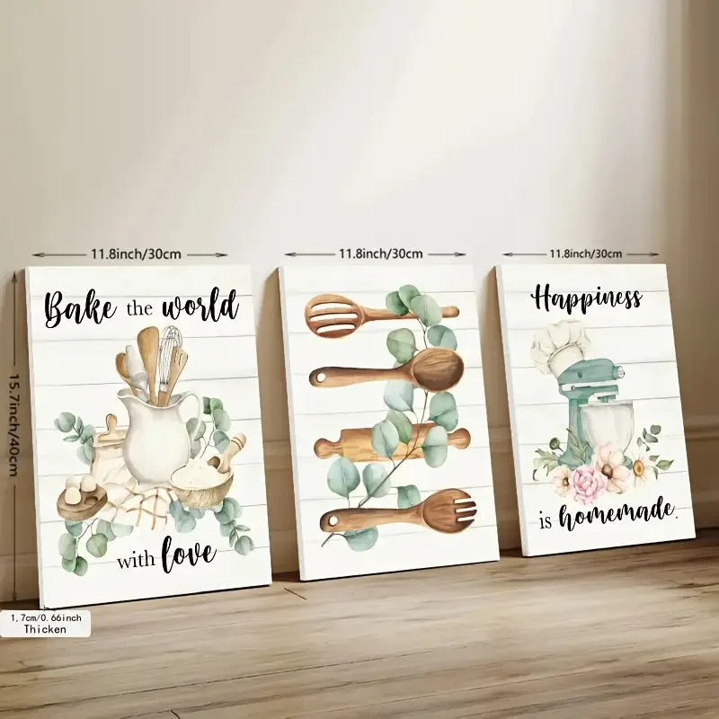 Farmhouse Kitchen Canvas Set 4