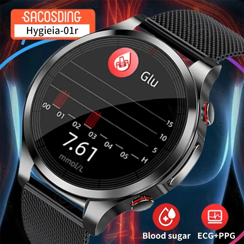 

ECG+PPG Noninvasive Blood Glucose Smart Watch Men Heart Rate Blood Oxygen Health Smartwatch Women Waterproof Sport Fitness Watch