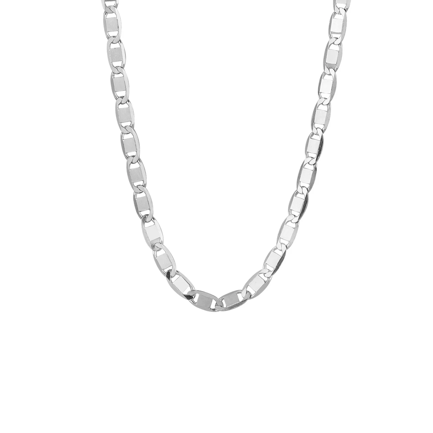 

SVN3 Rectangle Pendant with Cuban Chain, Black Silver Color Stainless Steel Casual Neck Collar