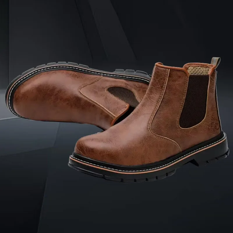 أحذية أمان رجالية مقاومة للماء مع مقدمة فولاذية، أ...