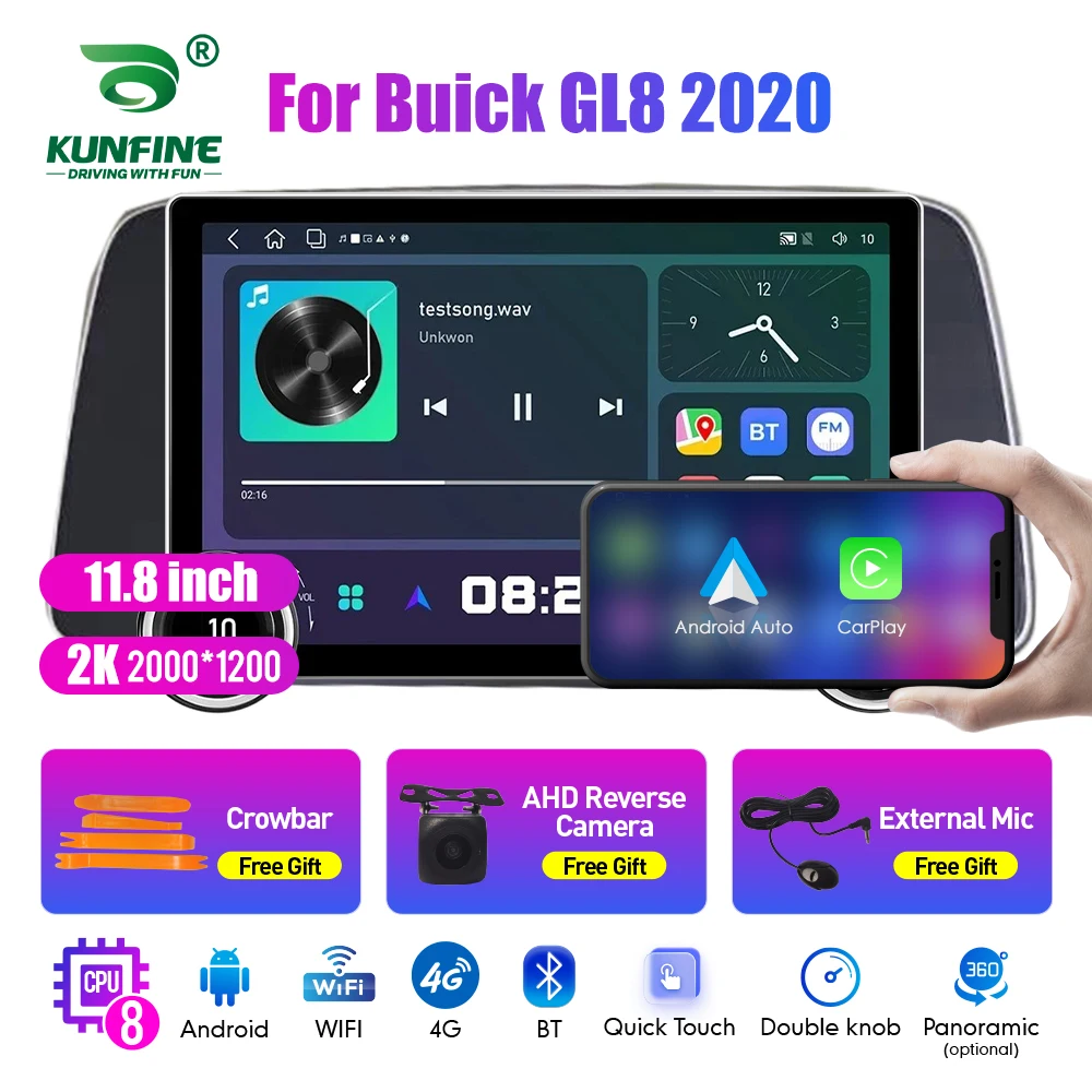 

11.8 Inch 2K Double Knobs 2 Din Car Radio For Honda Gl8 2020 Car Radio DVD Multimedia Video Player Android Auto Carplay