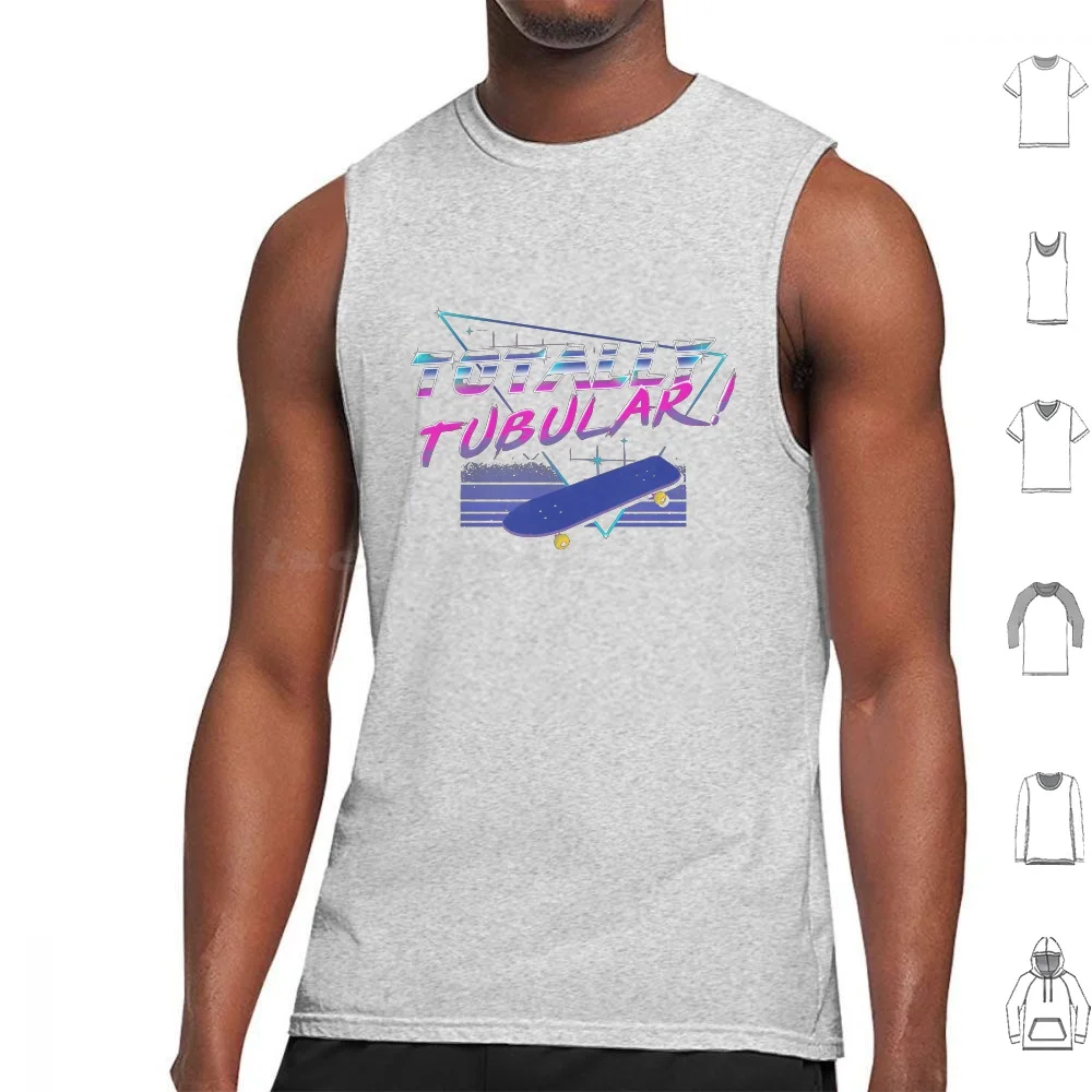 thumbnail image 1 of Camisetas sin mangas totalmente tubulares Chaleco sin mangas Cultura pop de los 80 Monopatín totalmente tubular Serie de televisión Max Things Stranger, 1 of 5