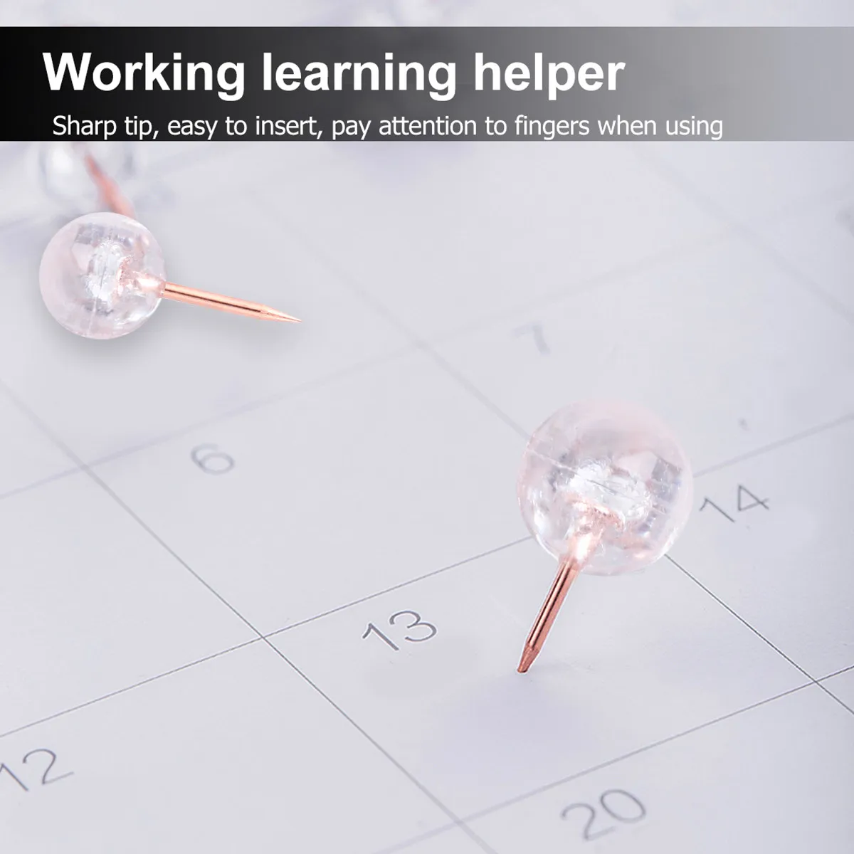 200Pcs 투명 푸시핀 사무실 학교용 프리미엄 푸시핀 홈 맵 푸시핀 여행 지도 할 일 목록