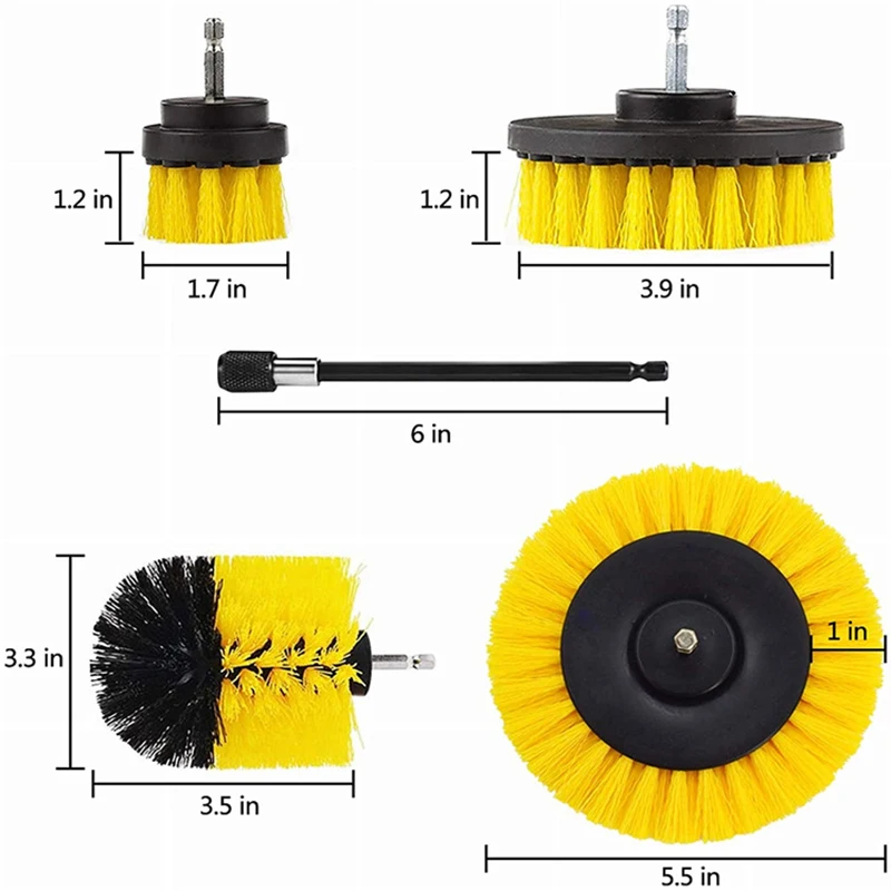 Electric Drillbrush Scrub Pads Grout Power Drills Scrubber Cleaning Brush Tub Car Cleaner Tools Kit for Automobile Care,car cleaning tool