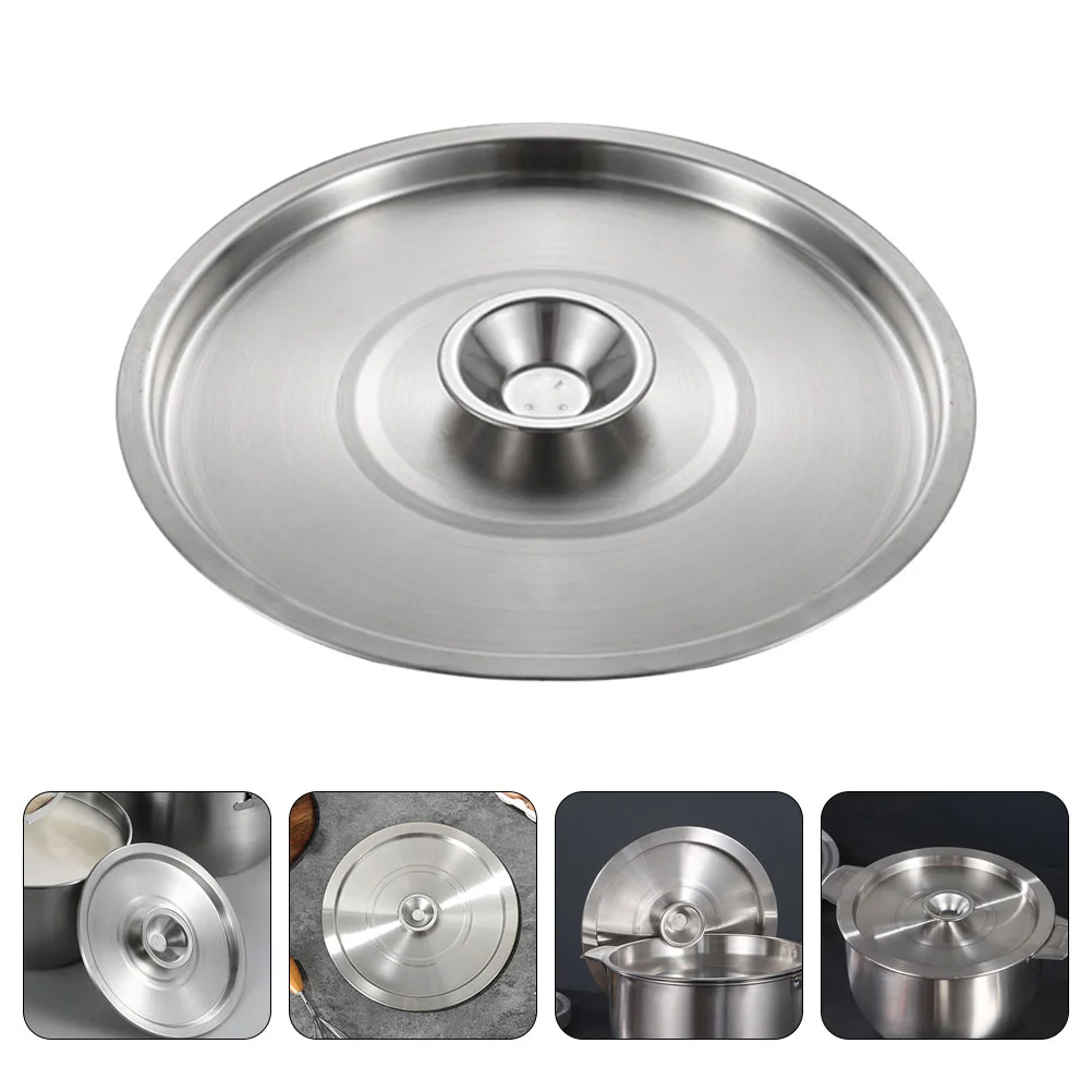 

Stainless Steel Cookware Lid Cooking Pot Cover Pots Frying Pan Metal Lid Bowl Cover Reusable Pot Lid Multipurpose Pot Pan Lids