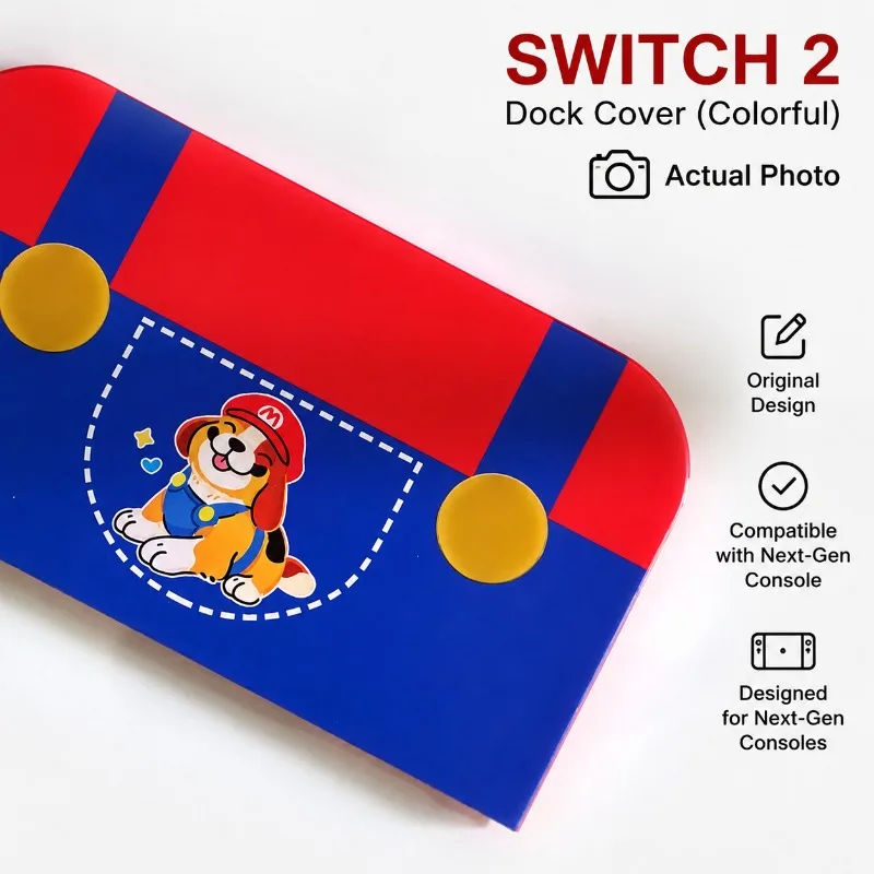 Enhanced Cartoon Pattern Hard Shell Dock Cover with Precision Cutout and Dust Barrier
