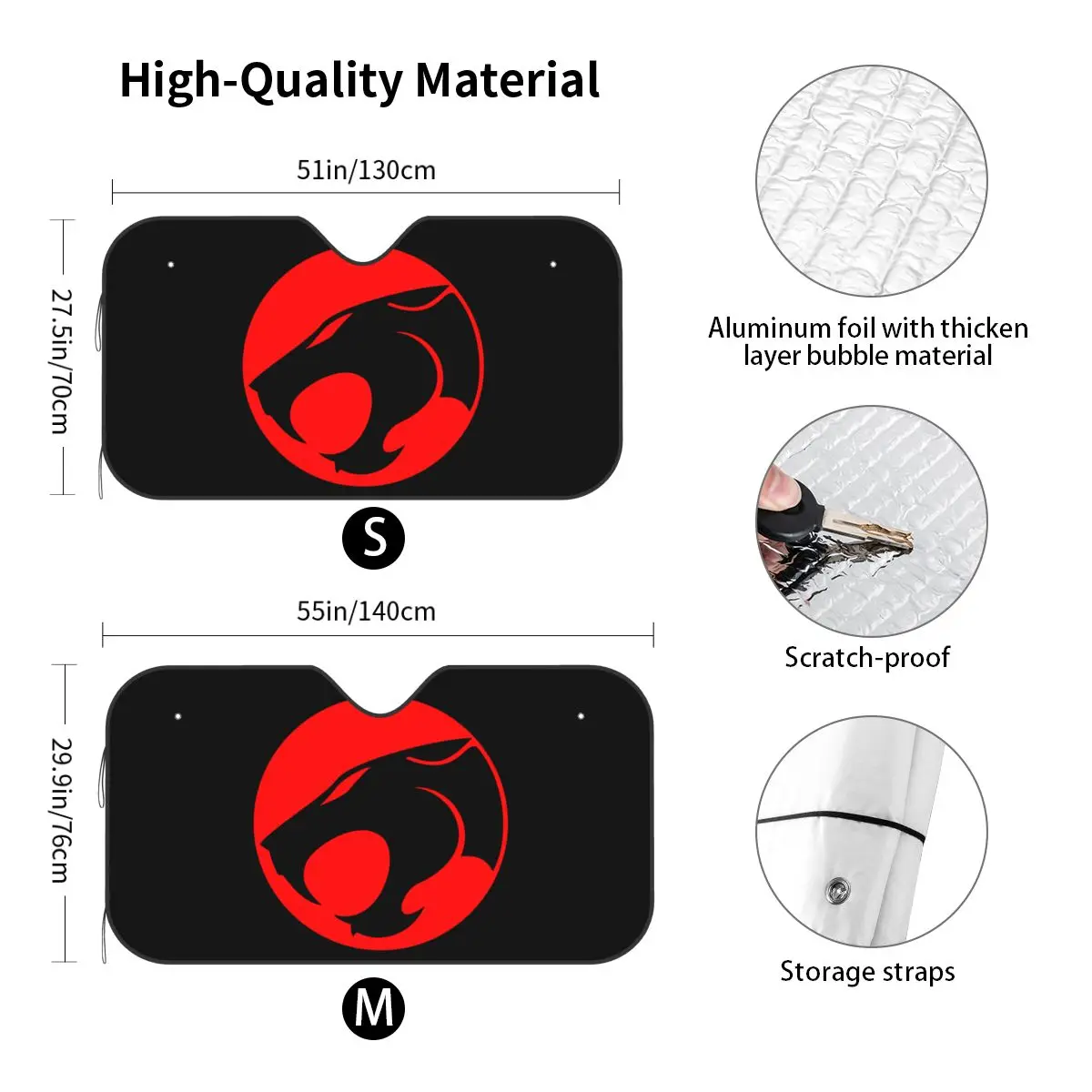 Cartoon Anime Thundercats Front Windshield Sunshade Foldable Window Shade Sun Visor Protector car sunshade windshield sunshade windshield sun shade