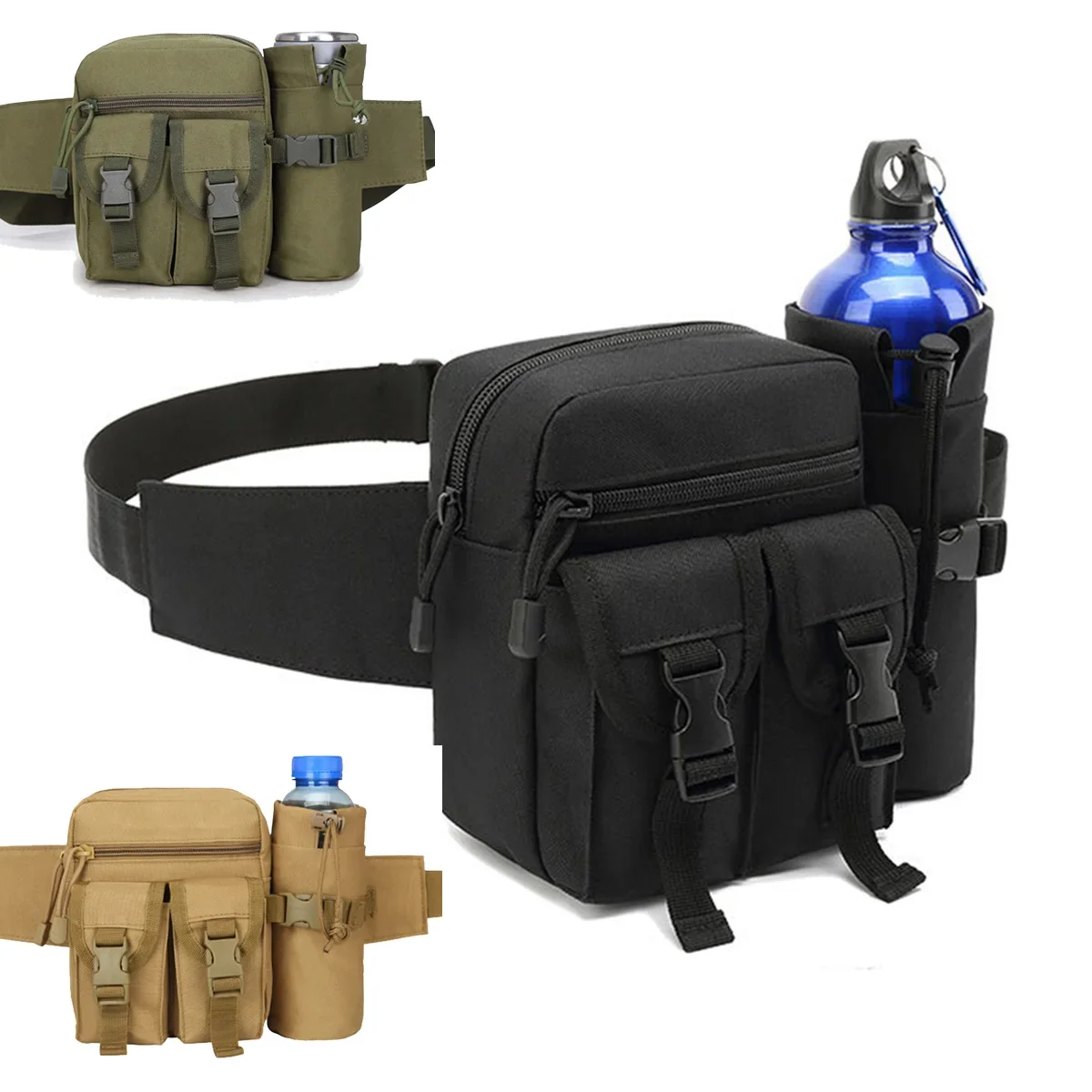 

Поясная сумка для мужчин, Военная Тактическая сумочка на бедро, в стиле милитари, для кемпинга, рыбалки, путешествий, водной бутылки, восхождения, занятий спортом на открытом воздухе