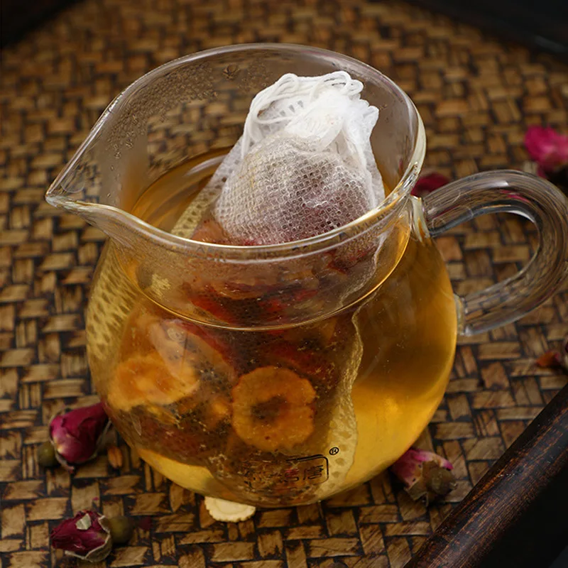 100pcs Disposable Tea Bags Non-woven Fabric Empty Pocket String Bag Tea Accessories Spice Filter Te Sachets Tea Bag Supplies