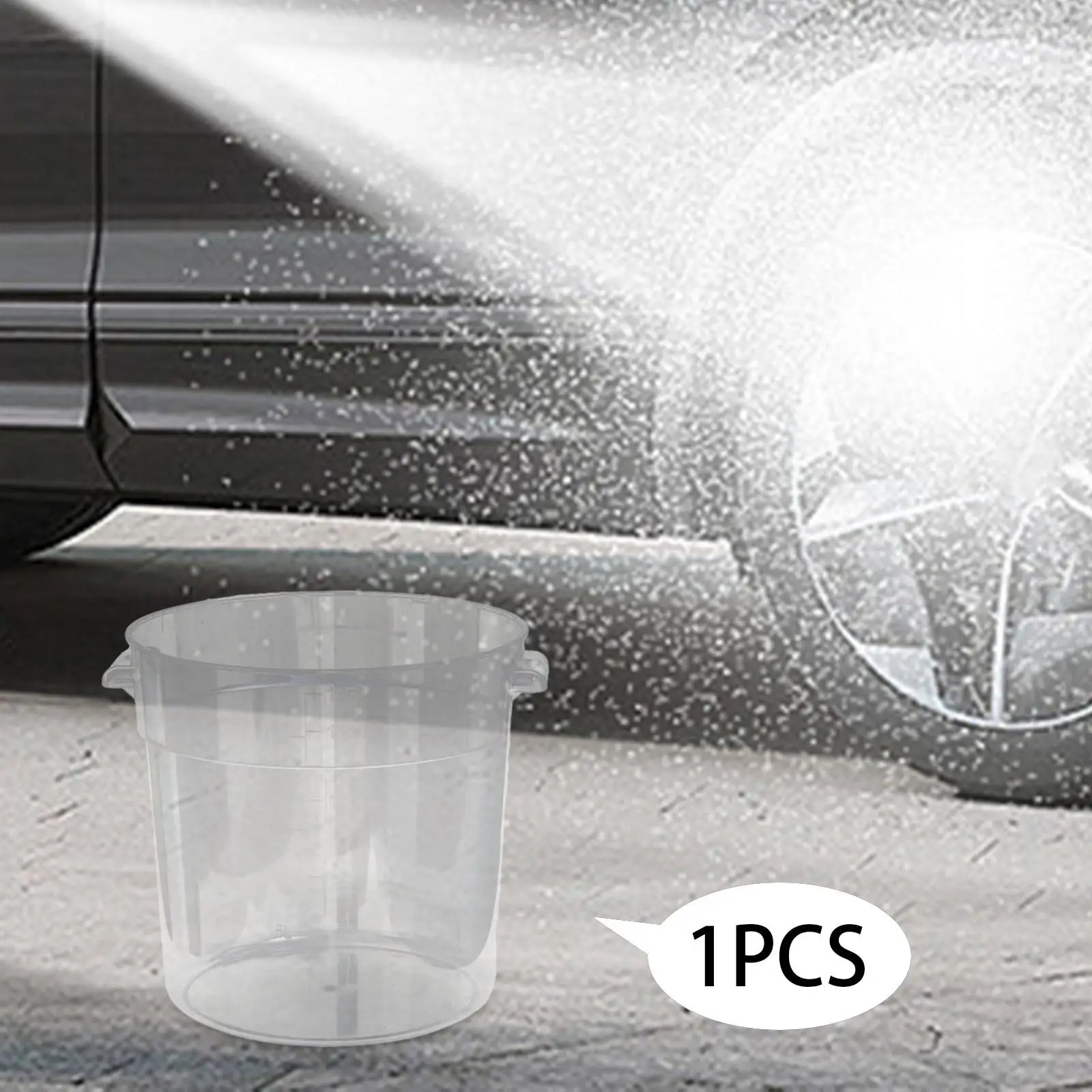 Transparent Car Wash Bucket Water Storage Bucket Household Sturdy Multipurpose