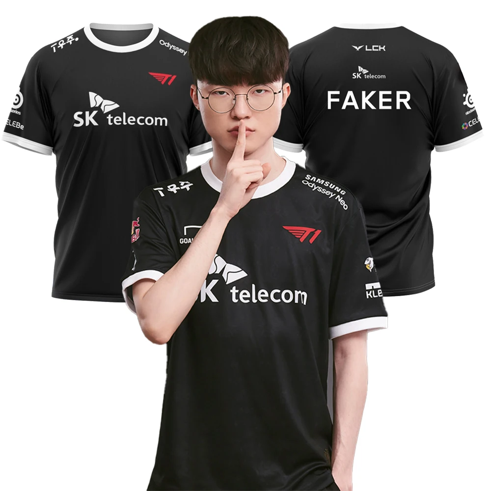 2023 LCK T1 Faker ユニフォーム 2023 LCK Team T1 Uniform Jersey S13 Faker TShirt LOL World