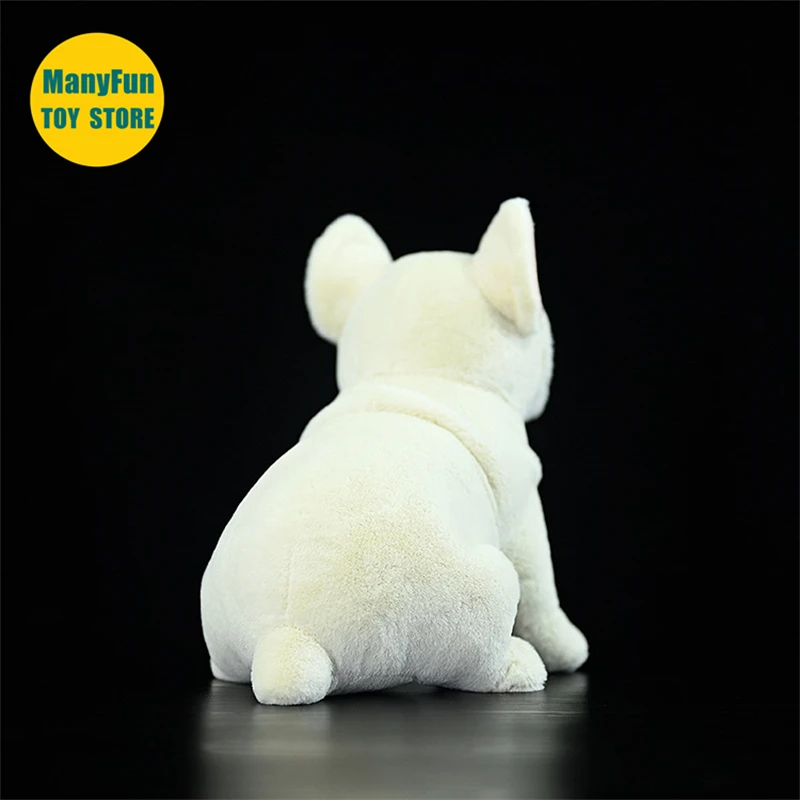 Cream French Bulldog Plush Toy High Fidelity Dogs Plushie Pit Bull Peluche Lifelike Stuffed Animals Simulation Doll Toy Kids 5