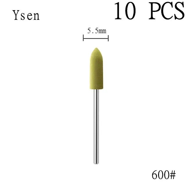 6-Piece Rubber Silicone Nail Drill Bit Set for Manicure and Polishing