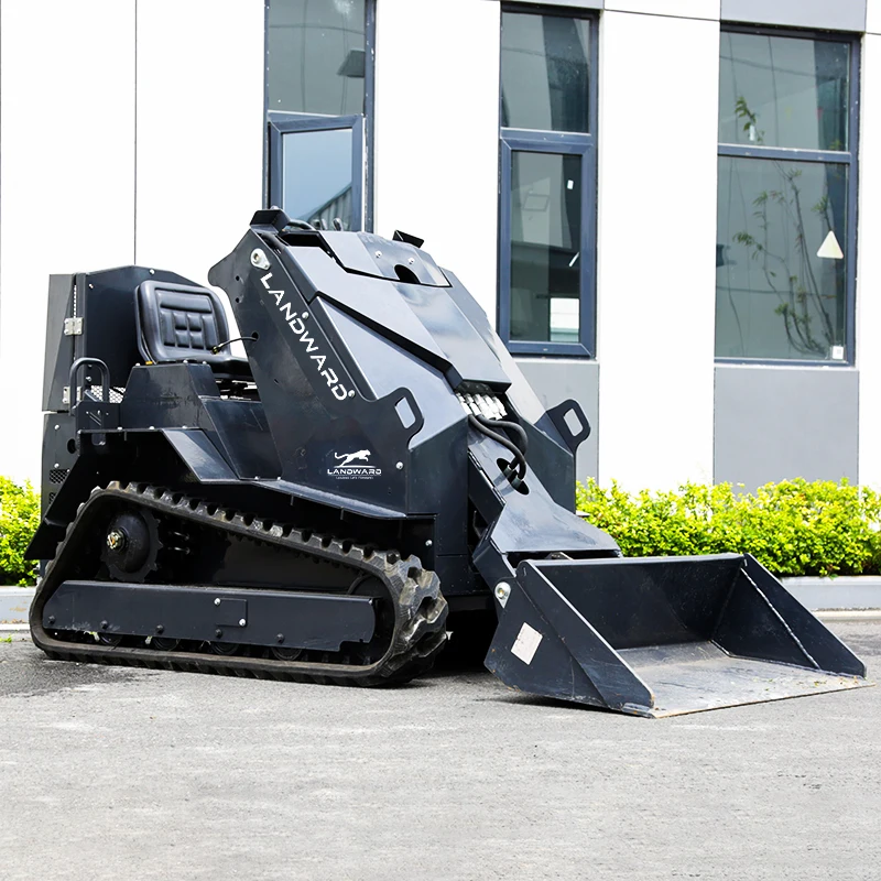 Euro 5 Home Wheel Skid Steer Loader Small 4WD Loading Transporter Diesel Power Crawler Mini Skid Loader Customized