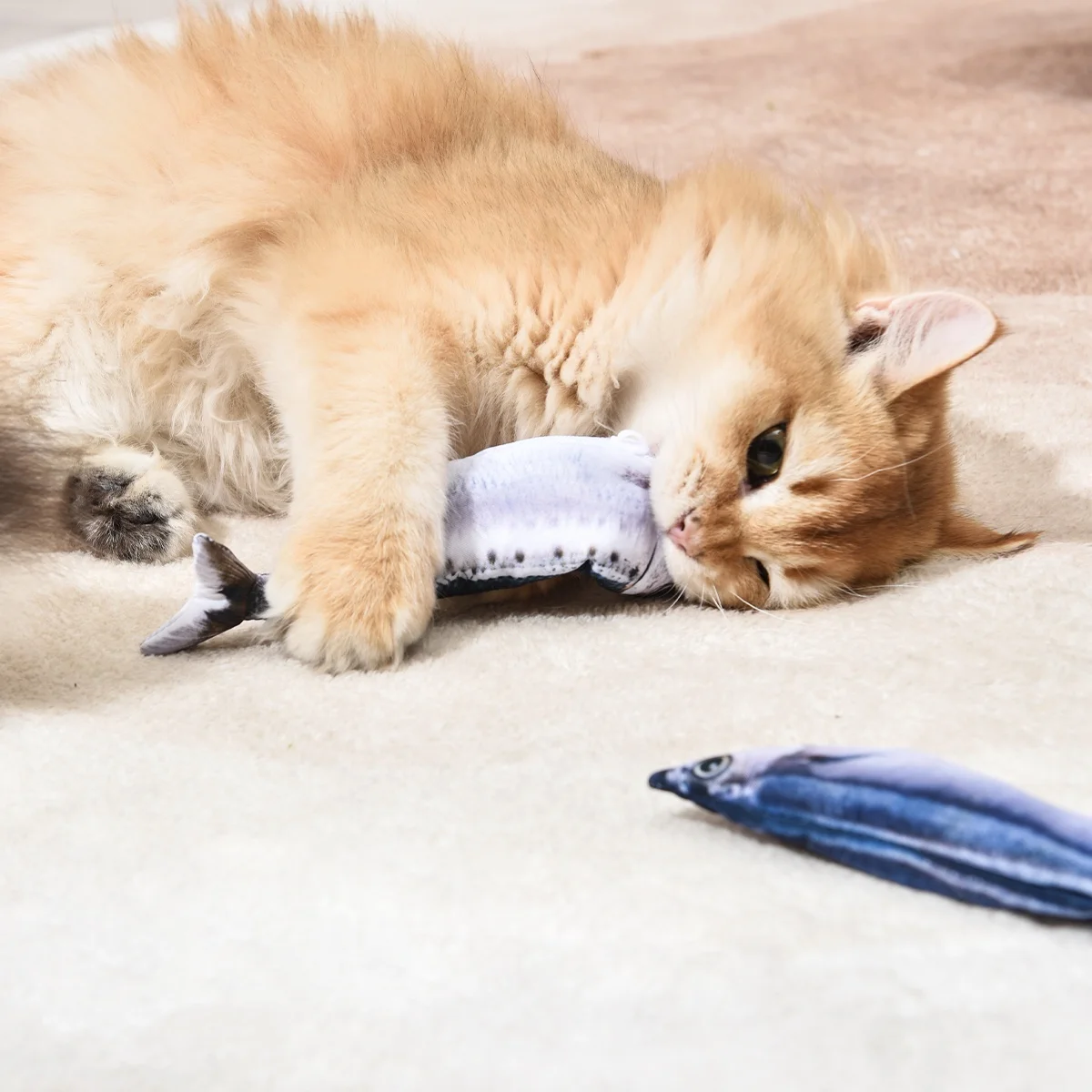 Petgravity 3PCS Electric Fish Pet Cat Toys Catnip Simulation Fish Swing Kitten Dance Fish Toy Funny Cats Playing Supplies USB Charging 2