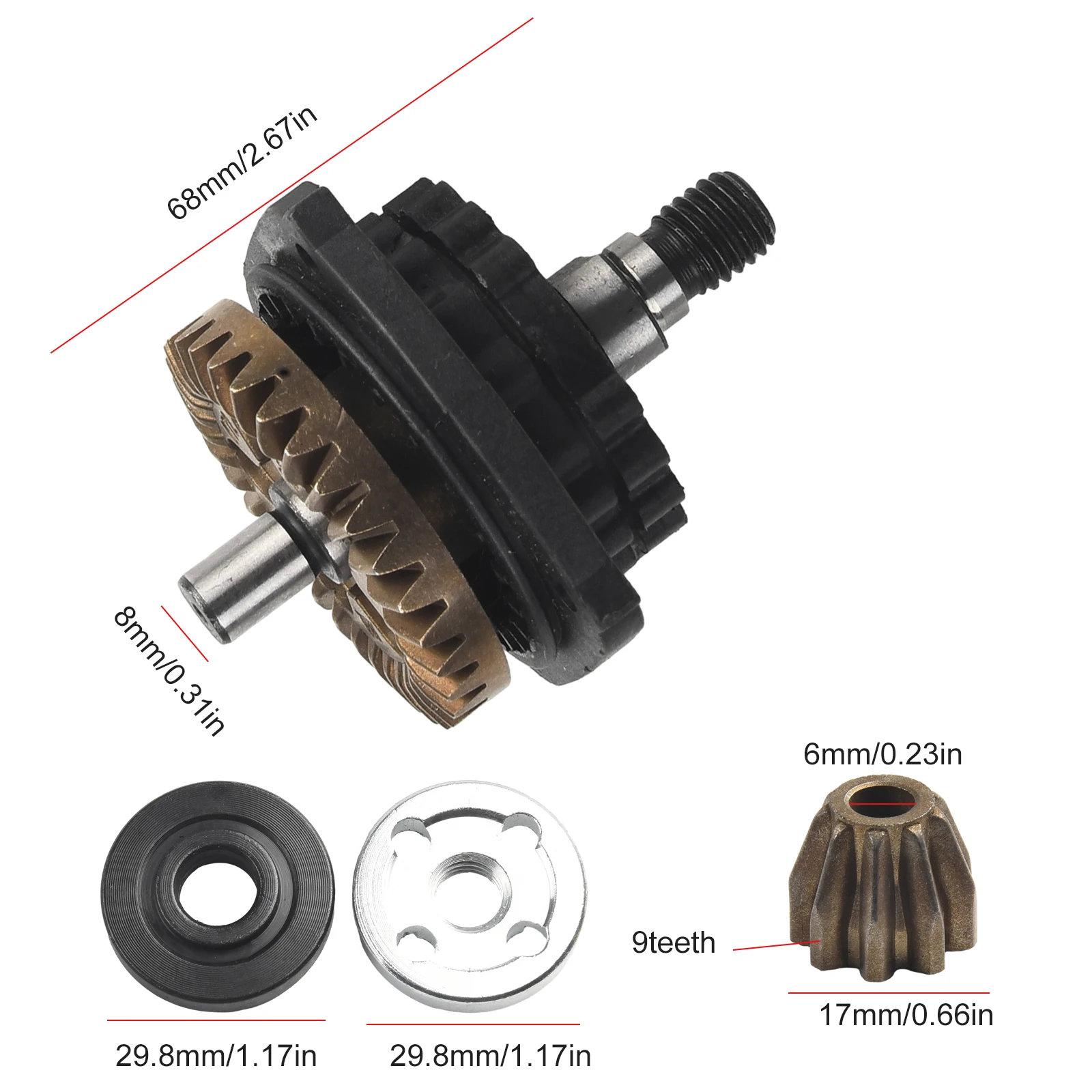 Angle Grinder Gear Assembly For Bosch TWS6600 GWS6-100 / FF03-100A Angle Grinder Accessories