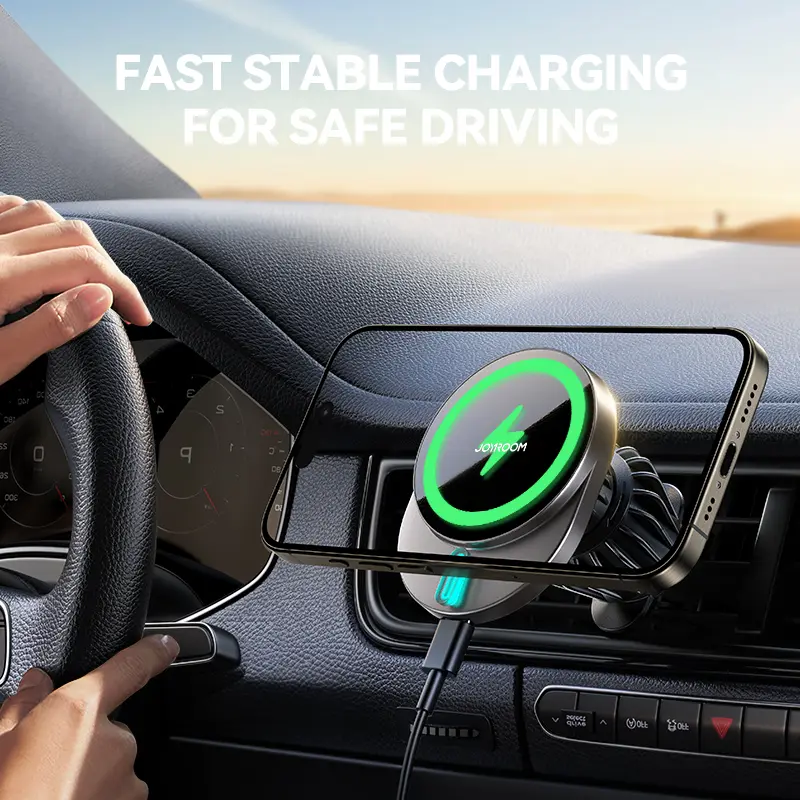Joyroom 15W Magnetic Phone Holder Mount Charger Fast Wireless Car Charger for iPhone 16/15/14/13 Air Vent Car Phone Mount 1/2PCS - Image 5