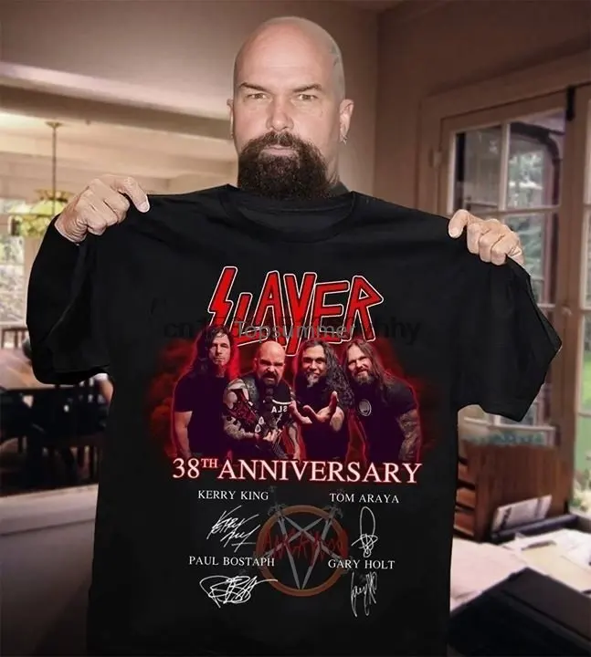 

Slayer Band 38Th Anniversary Members Signed Shirt