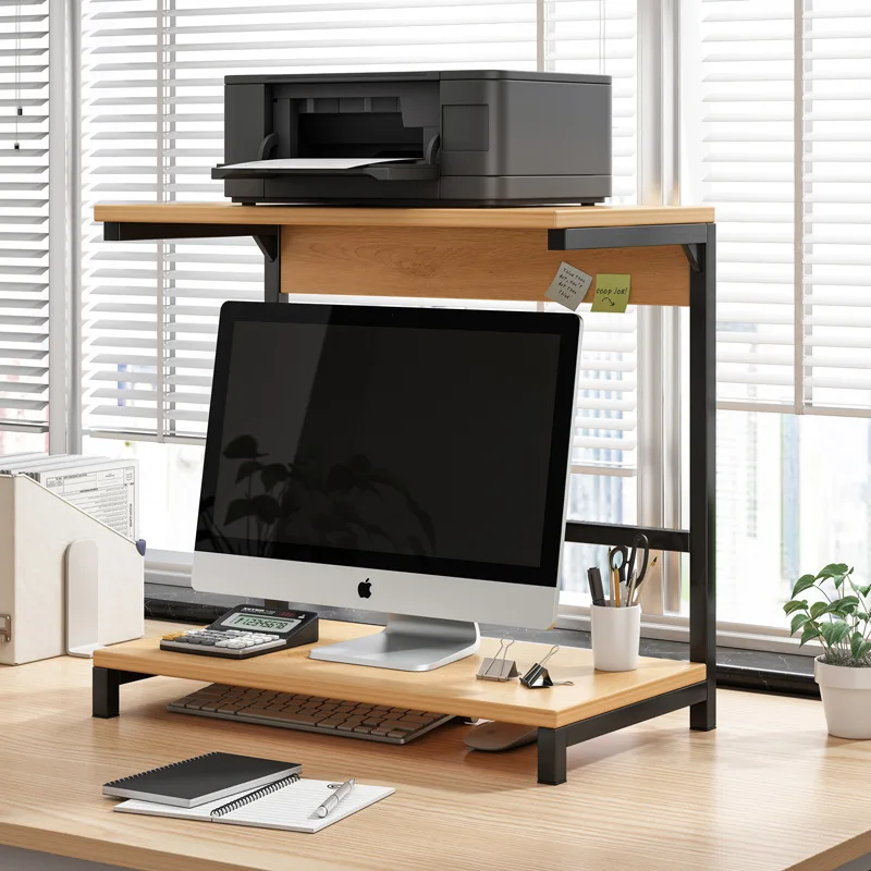 

Desktop Storage Rack Bookshelf Computer Printer Desk Stand Shelf Organizer Support Holder Office Gamer Table Desktop Furniture