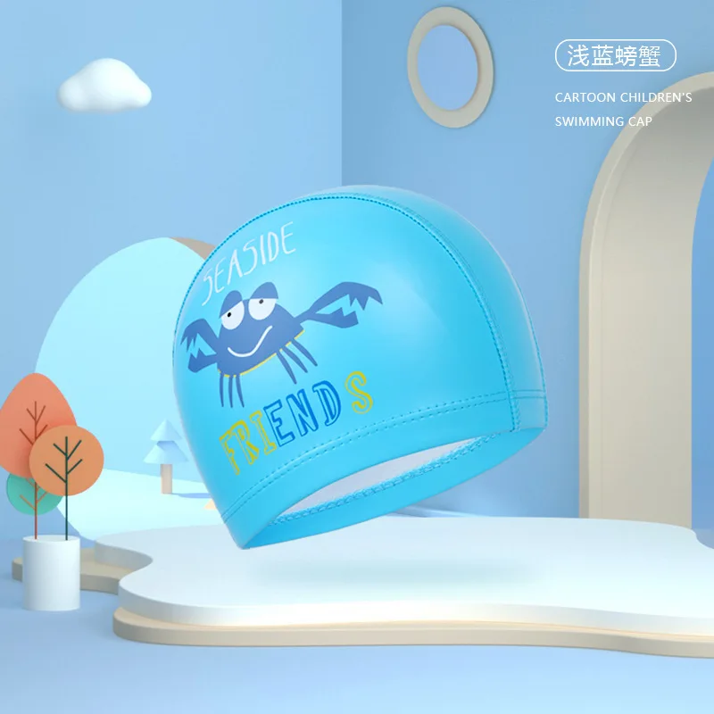 

Водонепроницаемая спортивная шапка для плавания из полиуретановой ткани с защитой ушей и длинными волосами пляжная шапка свободного размера для детей профессиональная силиконовая шапка для серфинга и дайвинга s