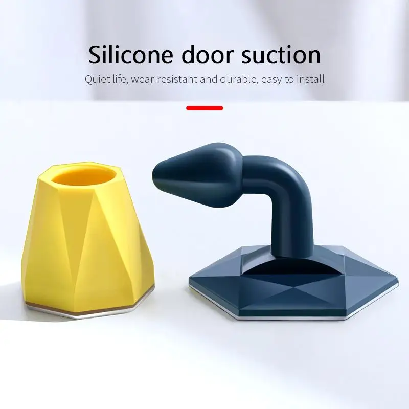 Mute Silicone Door Stopper Self Adhesive Door Stops Wall er Protector Safety Tool Bumper Pads Rear Retainer