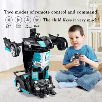 2-in-1 RC Transforming Robot Car – Remote Control To 1