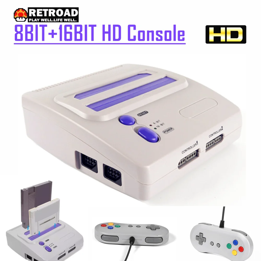 Novo sfc52hd super retro jogo de ferragem console jogo sfc/snes