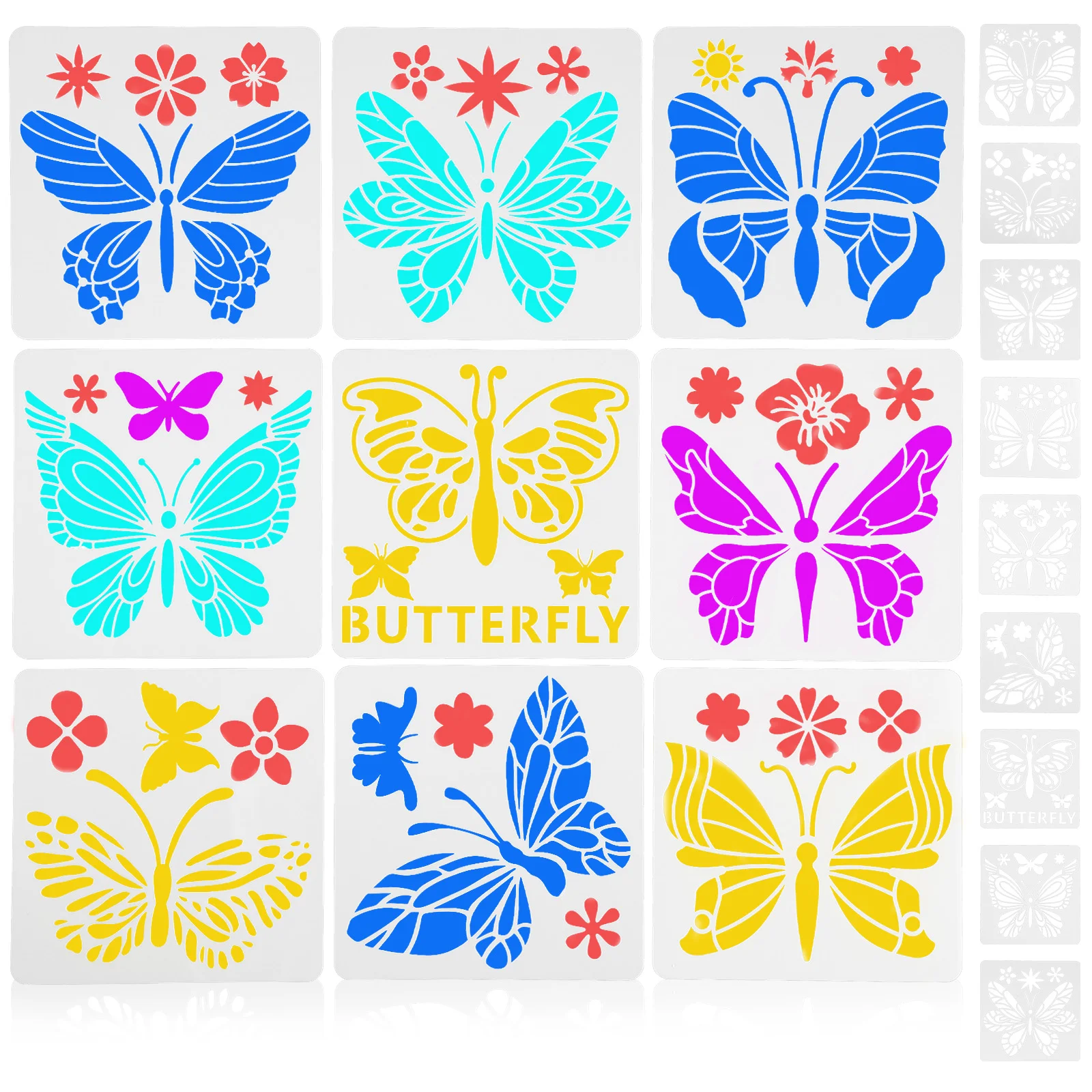 

Graffiti Copy Board Wall Painting Decoration Animal Butterfly DIY Hollow Template Stencils for Journaling