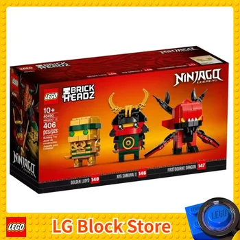 LEGO BRICKHEADZ 40490 Ninjago 10 Gift Idea for Kids Girls Boys Age 10+ (406Pieces)