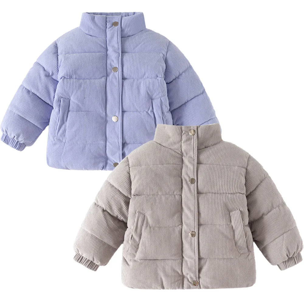 겨울 어린이 코트 다운 재킷   소녀 소년 옷 코듀로이 어린이 의류 따뜻한 눈옷..