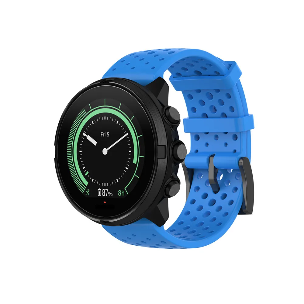 Breathable Soft Silicone Replacement Watchband, 24mm Strap, Universal Fit