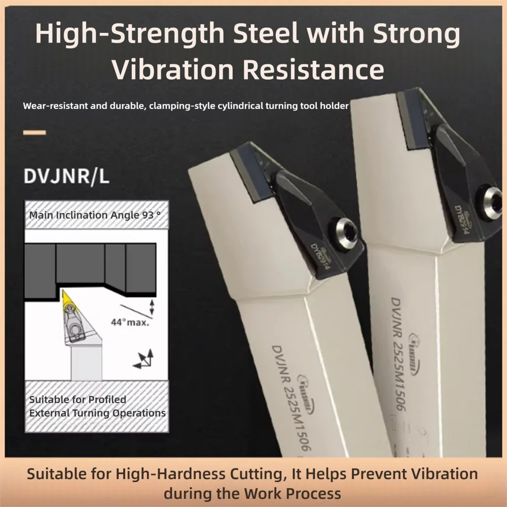 93 ° Anti-Vibrations-Drehwerkzeughalter DVJNL DVJNR2525M16/1616H16/2020K16/3232P16 für Werkstattdrehmaschinen