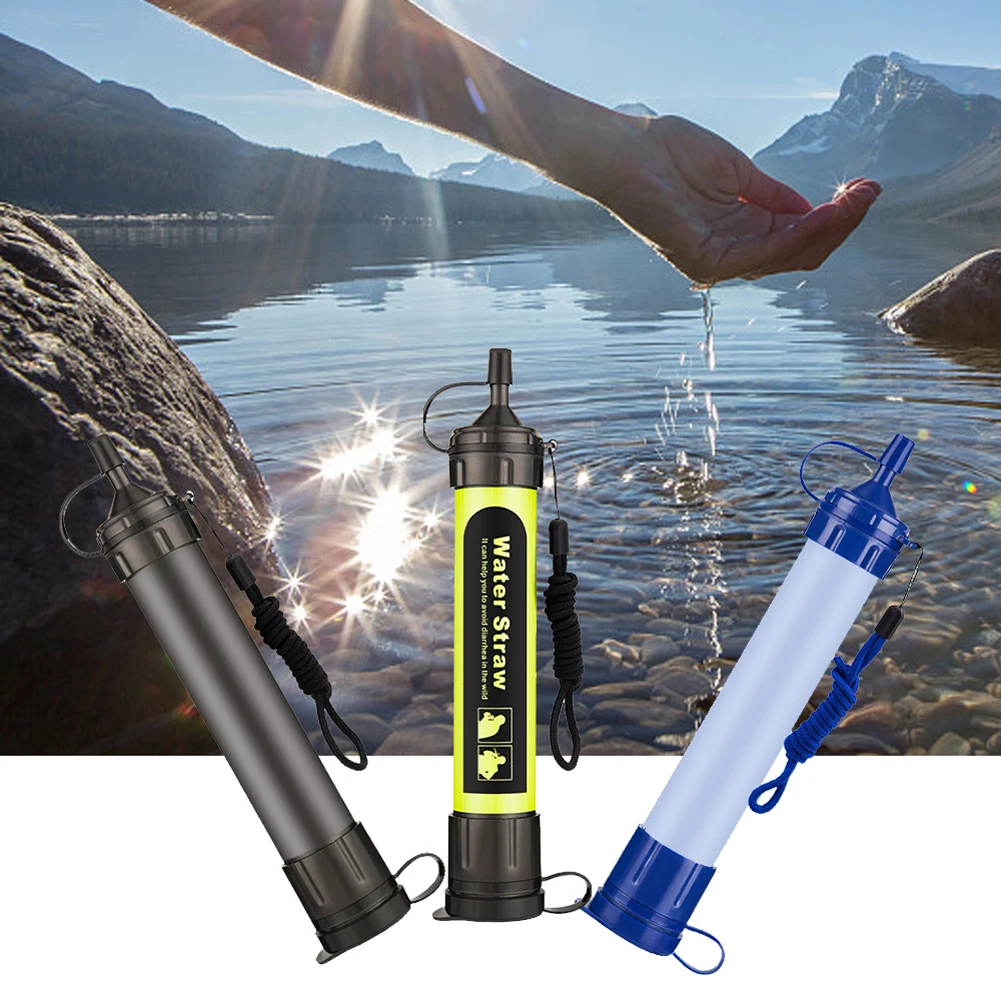 Outdoor Portable Water Filter Straw Camping Emergency Survival